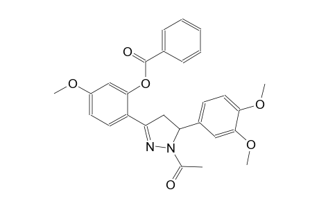 2-[1-acetyl-5-(3,4-dimethoxyphenyl)-4,5-dihydro-1H-pyrazol-3-yl]-5-methoxyphenyl benzoate