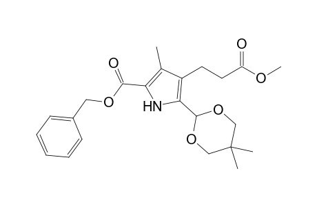 Benzyl 2-(5,5-dimethyl-1,3-dioxan-2-yl)-3-(2-methoxycarbonylethyl)-4-methylpyrrole-5-carboxylate