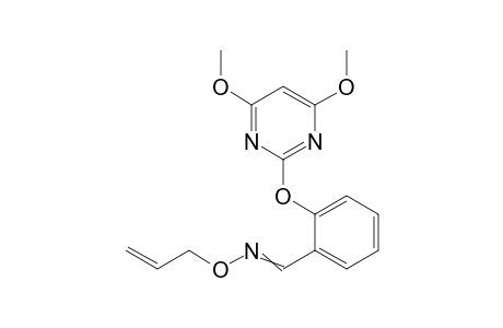 Benzaldehyde, 2-[(4,6-dimethoxy-2-pyrimidinyl)oxy]-,O-2-propenyloxime