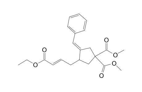 (3E)-3-benzal-4-[(E)-4-ethoxy-4-keto-but-2-enyl]cyclopentane-1,1-dicarboxylic acid dimethyl ester