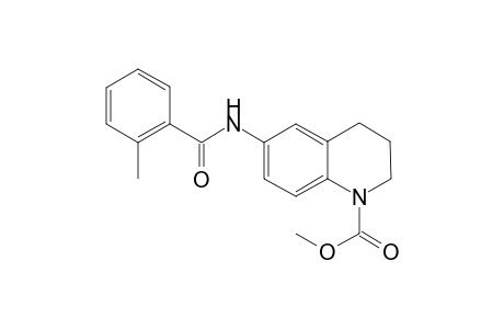 1(2H)-Quinolinecarboxylic acid, 3,4-dihydro-6-[(2-methylbenzoyl)amino]-, methyl ester