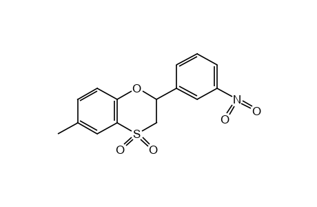 6-methyl-2-(m-nitrophenyl)-1,4-benzoxathian, 4,4-dioxide