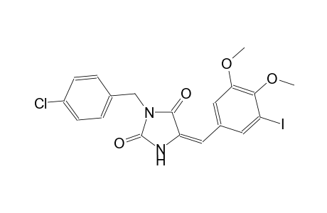 (5E)-3-(4-chlorobenzyl)-5-(3-iodo-4,5-dimethoxybenzylidene)-2,4-imidazolidinedione