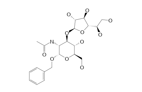BENZYL-BETA-D-GALACTOFURANOSYL-(1->3)-2-ACETAMIDO-2-DEOXY-ALPHA-D-GLUCOPYRANOSIDE