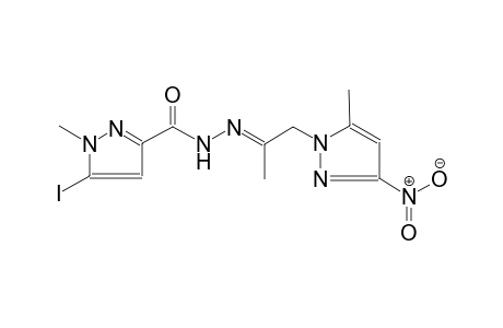 5-iodo-1-methyl-N'-[(E)-1-methyl-2-(5-methyl-3-nitro-1H-pyrazol-1-yl)ethylidene]-1H-pyrazole-3-carbohydrazide