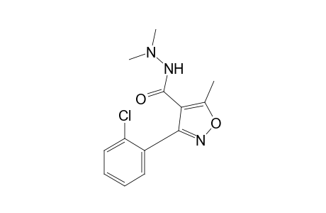 3-(o-chlorophenyl)-5-methyl-4-isoxazolecarboxylic acid, 2,2-dimethylhydrazide