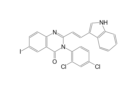 3-(2,4-dichlorophenyl)-2-[(E)-2-(1H-indol-3-yl)ethenyl]-6-iodo-4(3H)-quinazolinone
