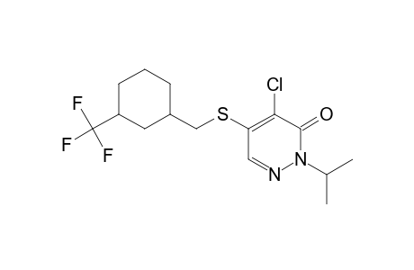 3(2H)-Pyridazinone, 4-chloro-2-(1-methylethyl)-5-[[[3-(trifluoromethyl)cyclohexyl]methyl]thio]-