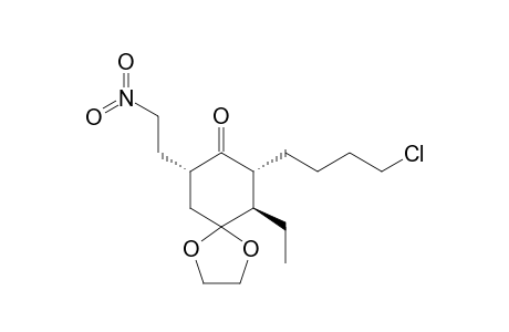 ()-(2R,3R,6S)-2-(4-Chlorobutyl)-3-ethyl-6-(2-nitroethyl)-1,4-cyclohexanedione-4-monoethylene acetal