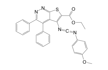 Ethyl 3,4-diphenyl-5-(4-methoxyphenyliminomethyleneamino)thieno[2,3-c]pyridazine-6-carboxylate