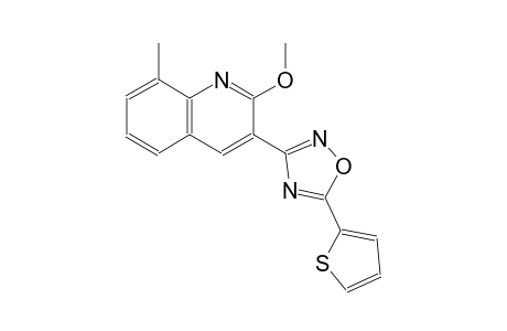 2-methoxy-8-methyl-3-[5-(2-thienyl)-1,2,4-oxadiazol-3-yl]quinoline