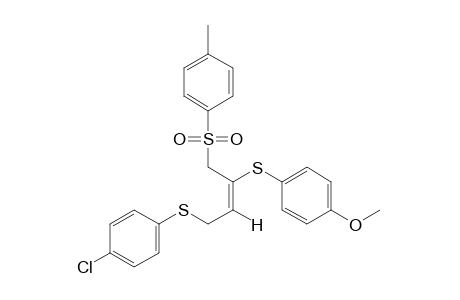 (E)-p-{{3-[(p-chlorophenyl)thio]-1-[(p-tolylsulfonyl)methyl]propenyl}thio}anisole