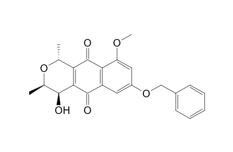 1H-Naphtho[2,3-c]pyran-5,10-dione, 3,4-dihydro-4-hydroxy-9-methoxy-1,3-dimethyl-7-(phenylmethoxy)-, (1.alpha.,3.beta.,4.beta.)-(.+-.)-