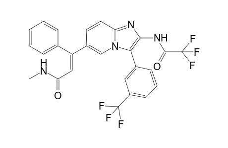 2-Trifluoroacetamido-3-(3-trifluoromethylphenyl)-6-[(E)-1-phenyl-2-(N-methylcarbomyl)vinyl]imidazo[1,2-a]pyridine