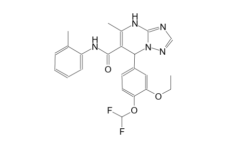 7-[4-(difluoromethoxy)-3-ethoxyphenyl]-5-methyl-N-(2-methylphenyl)-4,7-dihydro[1,2,4]triazolo[1,5-a]pyrimidine-6-carboxamide