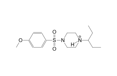 1-(1-ethylpropyl)-4-[(4-methoxyphenyl)sulfonyl]piperazin-1-ium