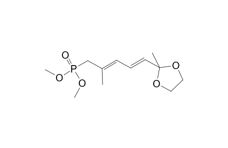 Dimethyl (2E,4E)-2-methyl-5-(2-methyl-1,3-dioxolan-2-yl)-2,4-pentadienylphosphonate