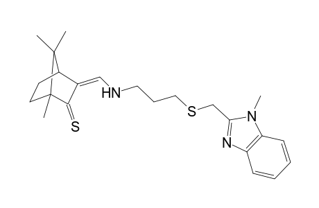 2-[{3'-[(2''-Thioxobornan-1''-yl)methyleneamino]propylthio}methyl]-1-methylbenzo-(1,3)-imidazole