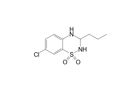 2H-1,2,4-Benzothiadiazine, 7-chloro-3,4-dihydro-3-propyl-, 1,1-dioxide