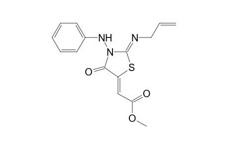 (Z)-Methyl-2-[(Z)-2-(allyimino)-4-oxo-3-(phenylamino)- thiazolidin-5-ylidene]acetate