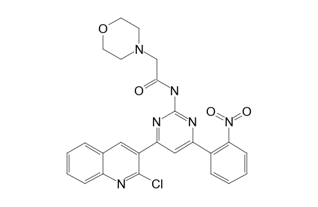 N-[4-(2-CHLORO-QUINOLIN-3-YL)-6-(2-NITROPHENYL)-PYRIMIDIN-2-YL]-2-MORPHOLINO-ACETAMIDE