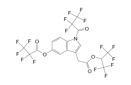 1H-Indole-3-acetic acid, 5-(2,2,3,3,3-pentafluoro-1-oxopropoxy)-1-(2,2,3,3,3-pentafluoro-1-oxopropyl)-, 2,2,2-trifluoro-1-(trifluoromethyl)ethyl ester