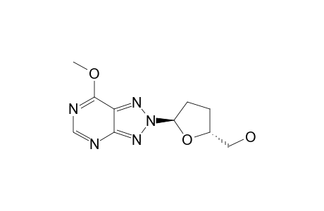 2-(2,3-DIDEOXY-ALPHA-D-GLYCERO-PENTOFURANOSYL)-7-METHOXY-2H-1,2,3-TRIAZOLO-[4,5-D]-PYRIMIDINE