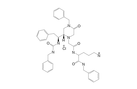 N-[2-[4-BENZYL-(2S)-[(1S)-(3-BENZYLUREIDO)-2-PHENYLETHYL]-5-OXO-PIPERAZIN-1-YL]-ACETYL]-ORN-NH-BN-HYDROCHLORIDE