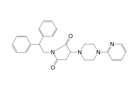1-(2,2-Diphenylethyl)-3-[4-(2-pyridinyl)-1-piperazinyl]-2,5-pyrrolidinedione