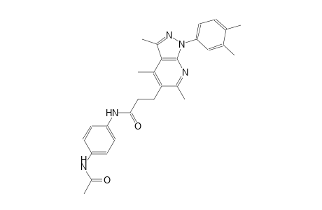 1H-pyrazolo[3,4-b]pyridine-5-propanamide, N-[4-(acetylamino)phenyl]-1-(3,4-dimethylphenyl)-3,4,6-trimethyl-