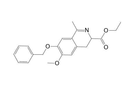 3-Isoquinolinecarboxylic acid, 3,4-dihydro-6-methoxy-1-methyl-7-(phenylmethoxy)-, ethyl ester
