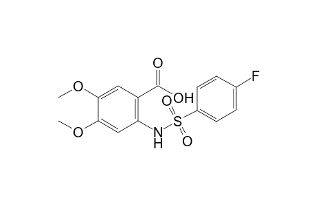 2-[(4-fluorophenyl)sulfonylamino]-4,5-dimethoxy-benzoic acid