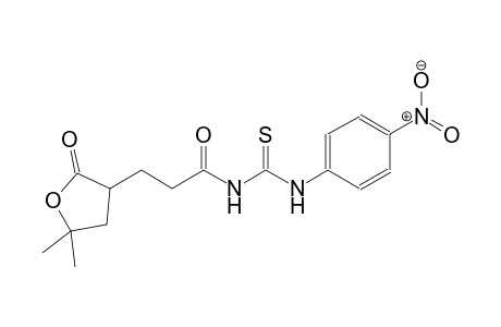 N-[3-(5,5-dimethyl-2-oxotetrahydro-3-furanyl)propanoyl]-N'-(4-nitrophenyl)thiourea