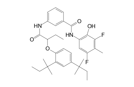 Benzamide, 3-[[2-[2,4-bis(1,1-dimethylpropyl)phenoxy]-1-oxobutyl]amino]-N-(3,5-difluoro-2-hydroxy-4-methylphenyl)-
