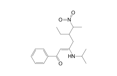 5-Ethyl-3-(N-isopropylamino)-6-nitro-1-phenylhept-2-en-1-one