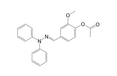 Acetic acid, 4-(diphenylhydrazonomethyl)-2-methoxyphenyl ester