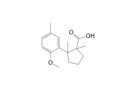 1,2-Dimethyl-1-carboxy-2-(2-methoxy-5-methylphenyl)cyclopentane