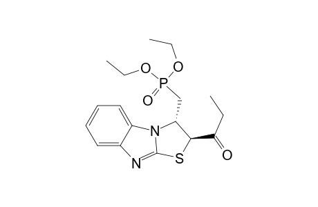Diethyl [{trans-2,3-dihydro-2-(1-oxopropyl)thiazolo[3,2-a]benzimidazol-3-yl}methyl]phosphonate