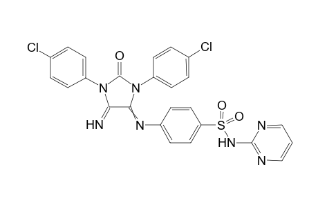 4-(1,3-bis(4-chlorophenyl)-5-imino-2-oxoimidazolidin-4-ylideneamino)-N-(pyrimidin-2-yl)benzenesulfonamide