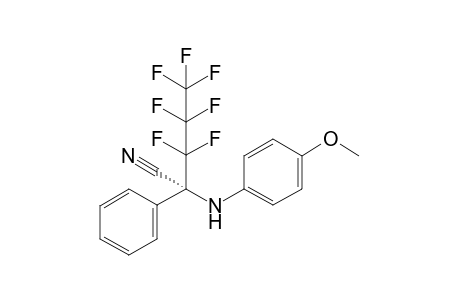 (R)-3,3,4,4,5,5,5-Heptafluoro-2-((4-methoxyphenyl)amino)-2-phenylpentanenitrile