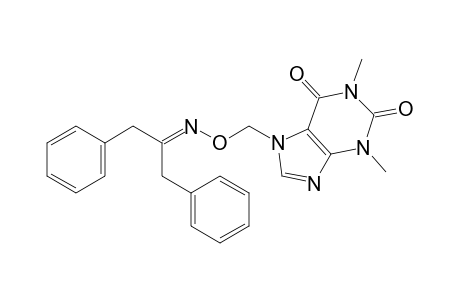 7-(1-Benzyl-2-phenylethylideneaminooxymethyl)-1,3-dimethyl-3,7-dihydropurine-2,6-dione