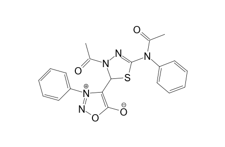 4-Acetyl 2-(N-phenylacetamido)-5-(3-phenylsydnon-4-yl)-4,5-dihydro[1,3,4]thiadiazole