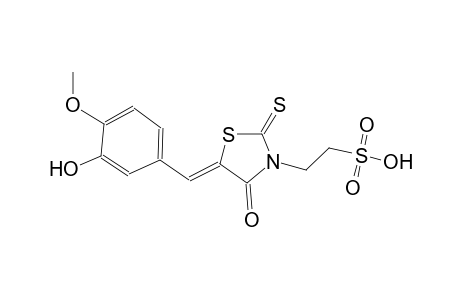 3-thiazolidineethanesulfonic acid, 5-[(3-hydroxy-4-methoxyphenyl)methylene]-4-oxo-2-thioxo-, (5Z)-