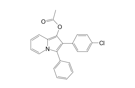 2-(4-Chlorophenyl)-3-phenylindolizin-1-yl acetate