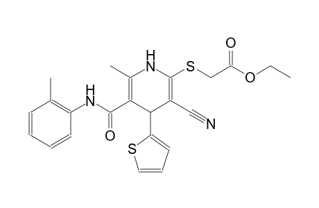 acetic acid, [[3-cyano-1,4-dihydro-6-methyl-5-[[(2-methylphenyl)amino]carbonyl]-4-(2-thienyl)-2-pyridinyl]thio]-, ethyl ester