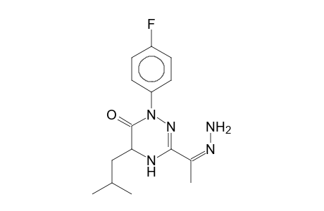 1-(4-Fluorophenyl)-3-(1-hydrazonoethyl)-5-isobutyl-4,5-dihydro-1H-[1,2,4]triazin-6-one