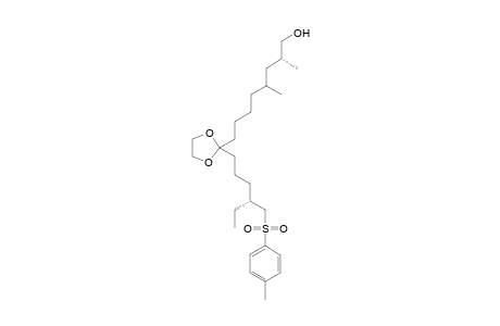 (2R)-2,4-Dimethyl-8-{2'-[(R)-4"-(toluenesulfonylmethyl)hexyl]-[1',3']dioxolan-2'-yl}-octan-1-ol