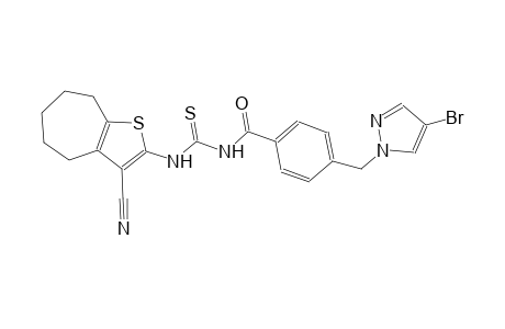 N-{4-[(4-bromo-1H-pyrazol-1-yl)methyl]benzoyl}-N'-(3-cyano-5,6,7,8-tetrahydro-4H-cyclohepta[b]thien-2-yl)thiourea