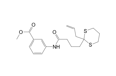 Methyl 3-{4-[2-((E)-prop-2-en-1-yl)-1,3-dithian-2-yl]-butanoylamino}-benzoate