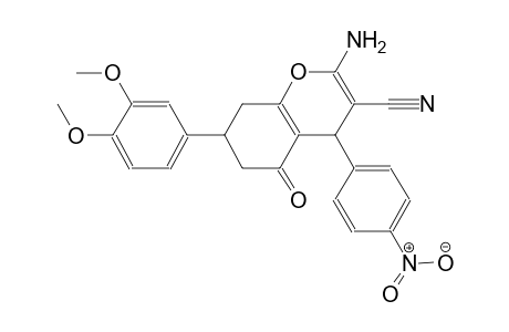4H-1-benzopyran-3-carbonitrile, 2-amino-7-(3,4-dimethoxyphenyl)-5,6,7,8-tetrahydro-4-(4-nitrophenyl)-5-oxo-